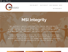 Tablet Screenshot of msi-integrity.org